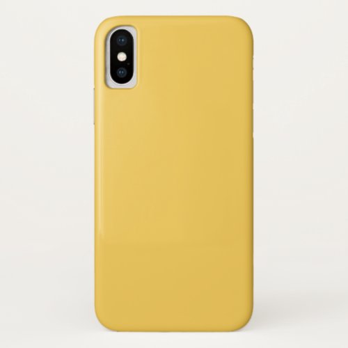 Calm Mustard Yellow Color iPhone X Case