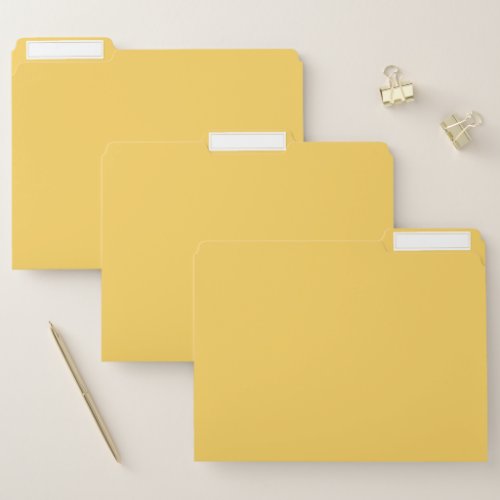 Calm Mustard Yellow Color File Folder