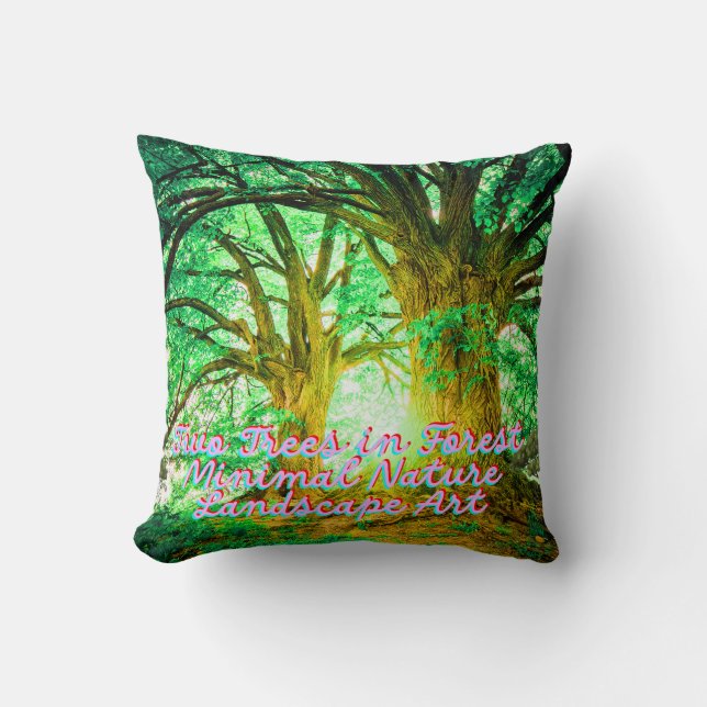Calm Nature Aesthetic Design Throw Pillow (Front)