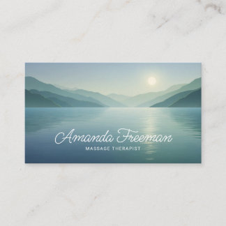 Calm Nature Landscape Massage Therapist Business Card