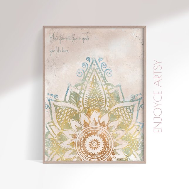 Calm neatral tone gold mandala spiritual wall art (Creator Uploaded)