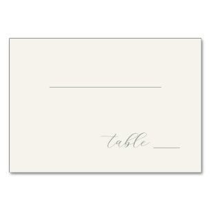 Calm Off-White Minimalist Table Label Number