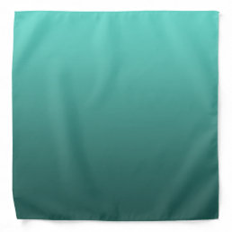 Calm One Color Gradient Teal Green Bandana