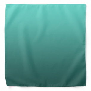Calm One Color Gradient Teal Green Bandana