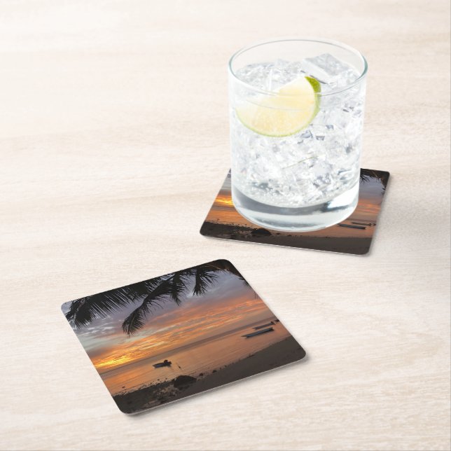Calm Pacific Sunset Coaster – Tropical Ocean View  (Insitu)