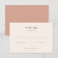 Calm Peach Minimalist Calligraphy RSVP Card