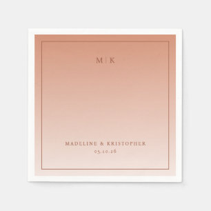Calm Peach Minimalist Napkins