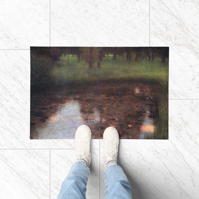Calm Pond on Kammer Castle Grounds, Gustav Klimt Doormat (Indoor)