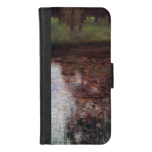 Calm Pond on Kammer Castle Grounds, Gustav Klimt iPhone Wallet Case (Front)