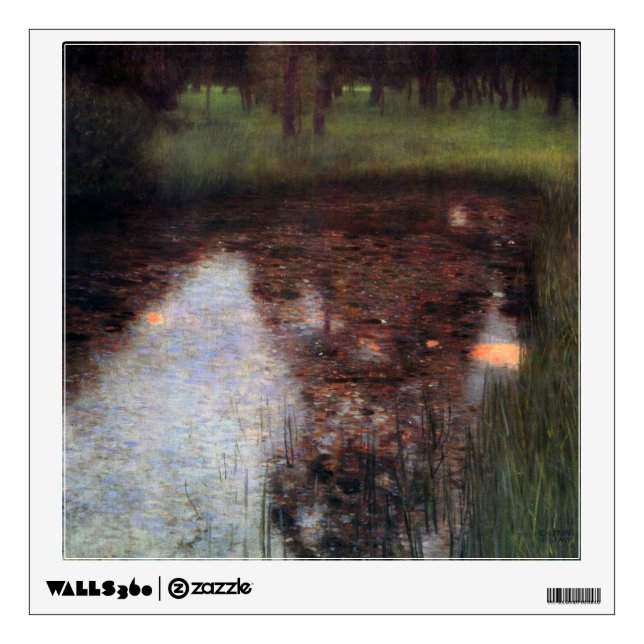 Calm Pond on Kammer Castle Grounds, Gustav Klimt Wall Decal (Front)
