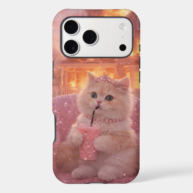    Calm Princess Cat During Total Chaos            Case-Mate iPhone Case (Back)