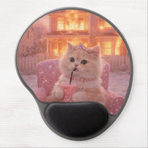 Calm Princess Cat During Total Chaos Gel Mouse Pad
