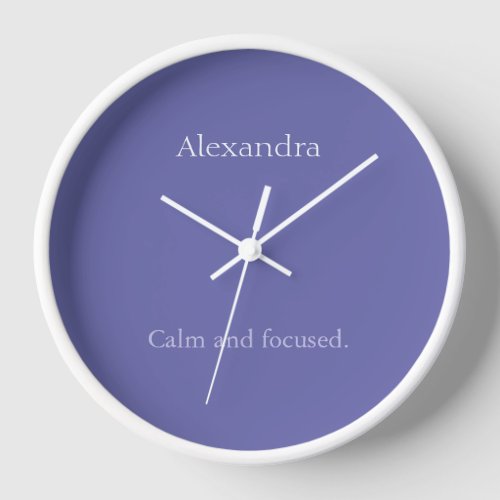 Calm Purple Personalized Wall Clock