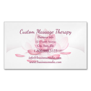 Calm Quiet Beautiful Peaceful Lotus Flower Business Card Magnet
