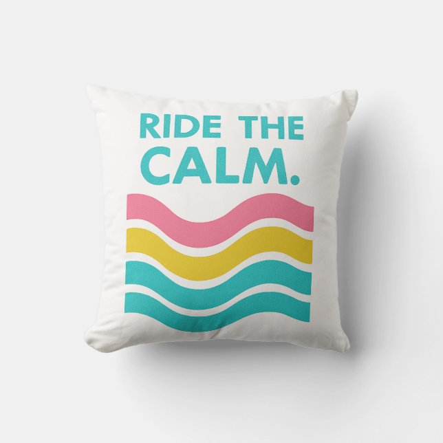 Calm relaxing desinger throw pillow (Front)