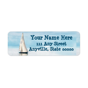 Calm Sailing with Bluest Skies Label