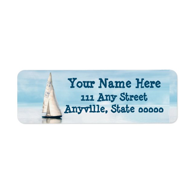 Calm Sailing with Bluest Skies Label (Front)