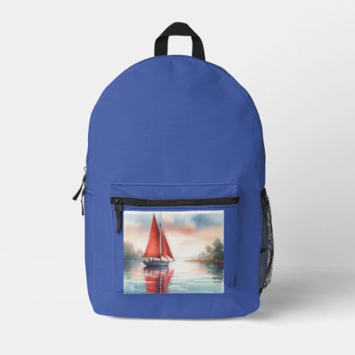 Calm Sails Printed Backpack