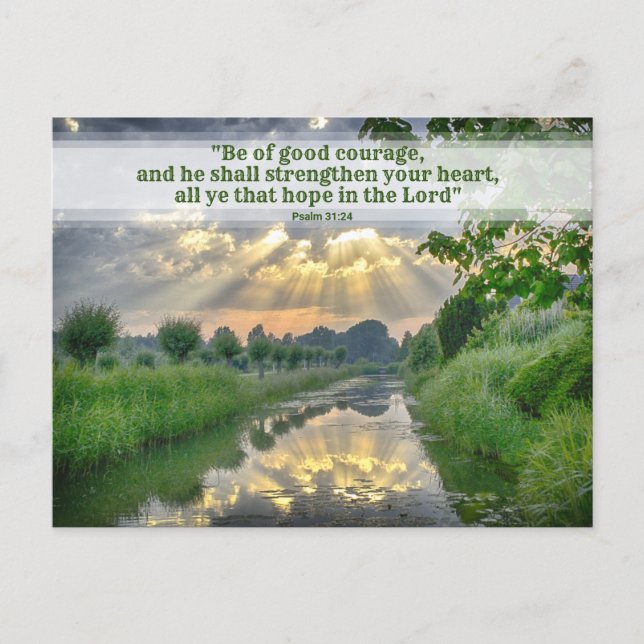 Calm Scene Christian Encouragement Postcard (Front)