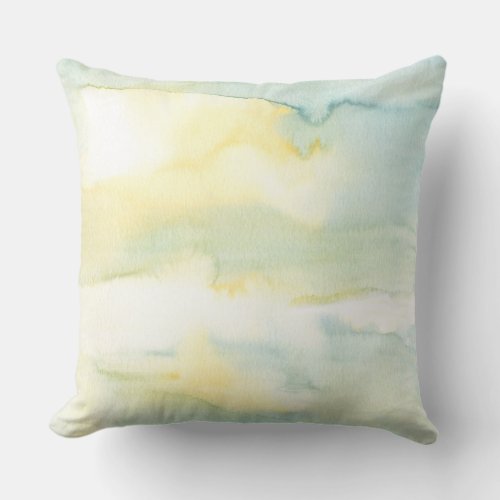 Calm Scottish Loch Watercolour Painting Cushion