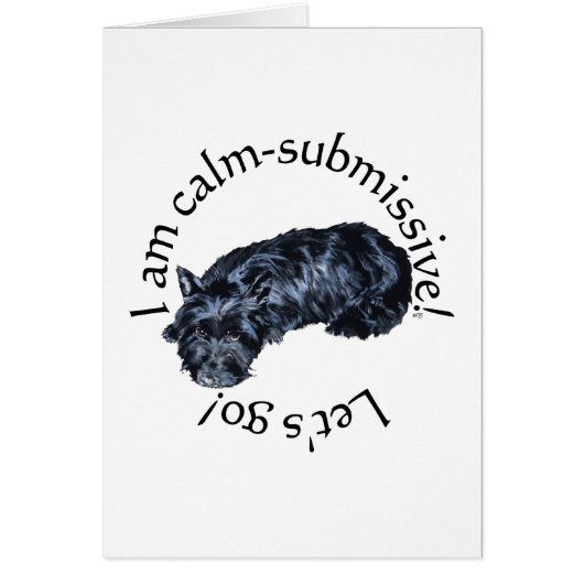 Calm Scottish Terrier Cards (Front)