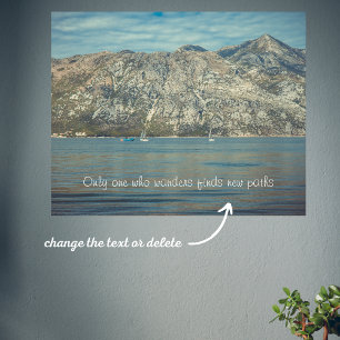 Calm Sea and Beautiful Mountains Poster