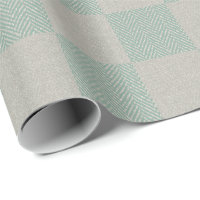 Calm Seafoam Green Gray Plaid Pattern