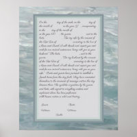 Calm Seas Ketubah with Canadian Reform Text
