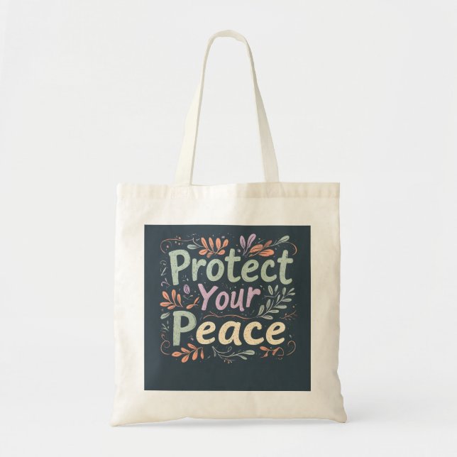 Calm Self Care Back to School Teacher Tote Bag (Front)