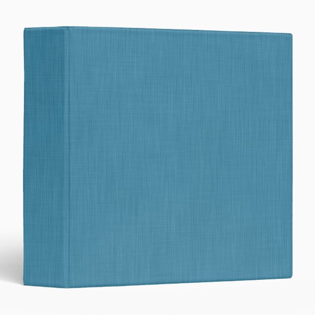 Calm & simple Blue linen textured background  3 Ring Binder (Front/Spine)
