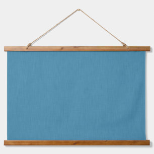 Calm & simple Blue linen textured background Hanging Tapestry