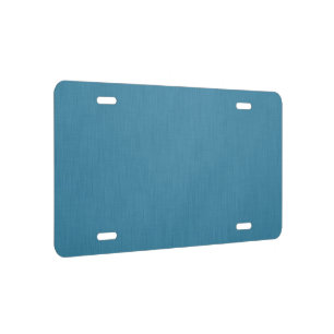 Calm & simple Blue linen textured background License Plate