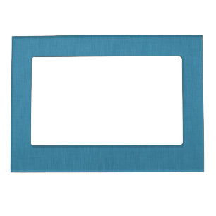 Calm & simple Blue linen textured background Magnetic Frame