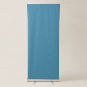 Calm & simple Blue linen textured background Retractable Banner