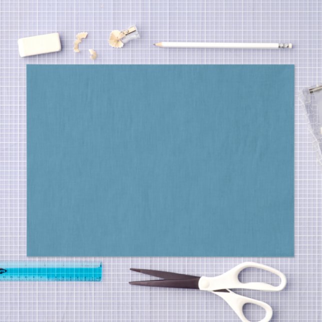 Calm & simple Blue linen textured background  Tissue Paper (Craft)
