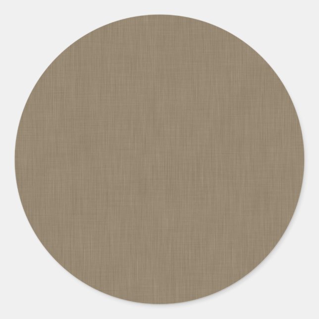 Calm & simple brown textured background  classic round sticker (Front)