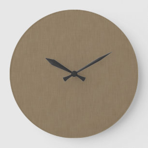 Calm & simple Brown textured background Large Clock