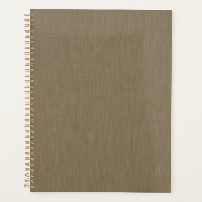 Calm & simple brown textured background  planner (Front)