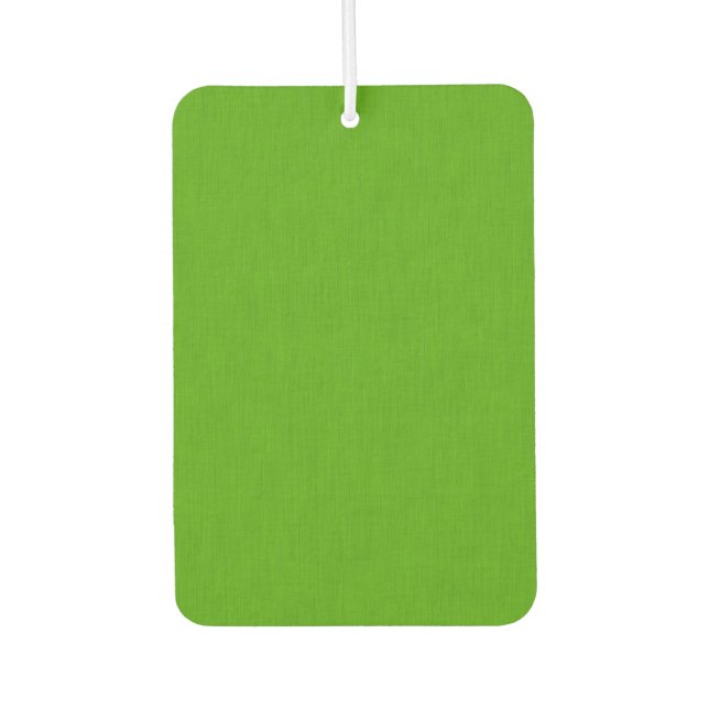 Calm & simple lime green textured background  air freshener (Front)