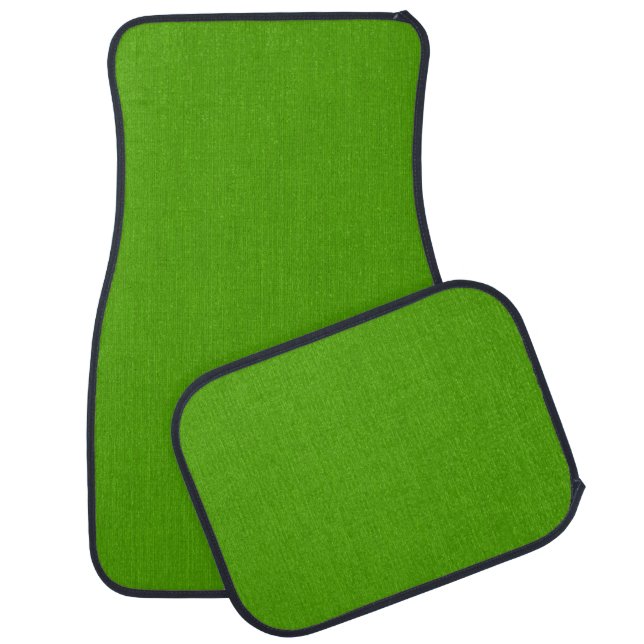 Calm & simple lime green textured background  car floor mat (Set)