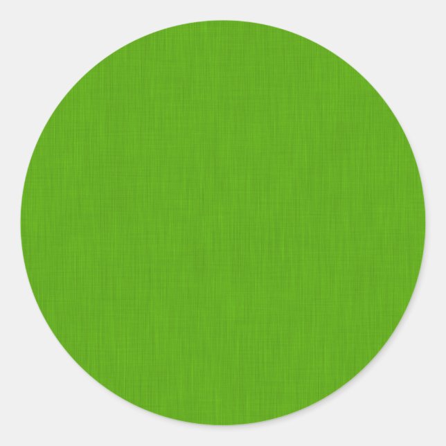 Calm & simple lime green textured background  classic round sticker (Front)