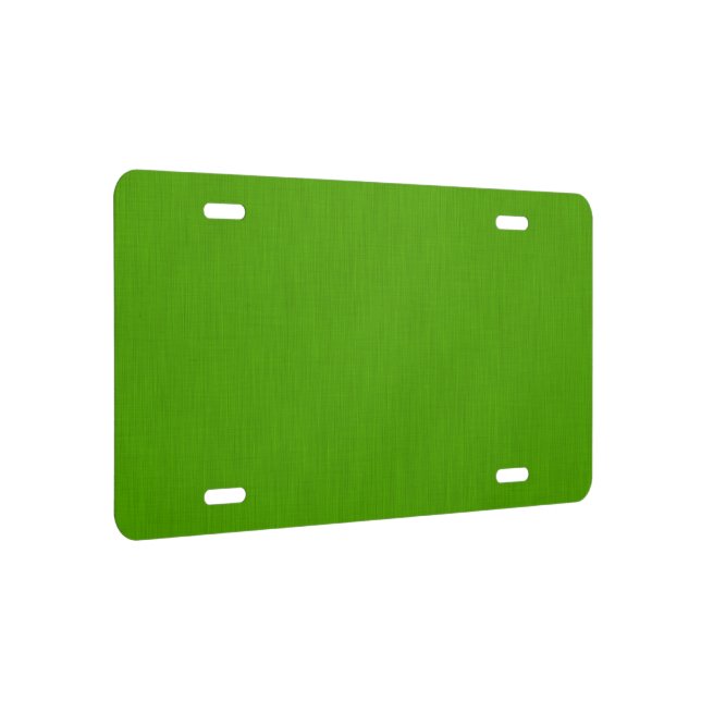 Calm & simple lime green textured background  license plate (Right)