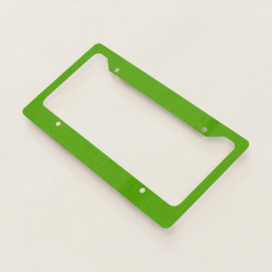Calm & simple lime green textured background license plate frame