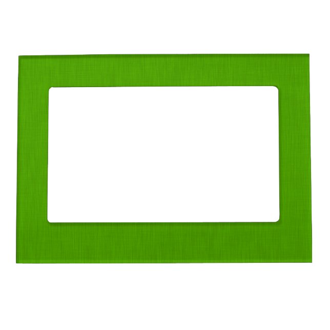 Calm & simple lime green textured background  magnetic frame (Front)