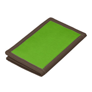 Calm & simple lime green textured background tri-fold wallet