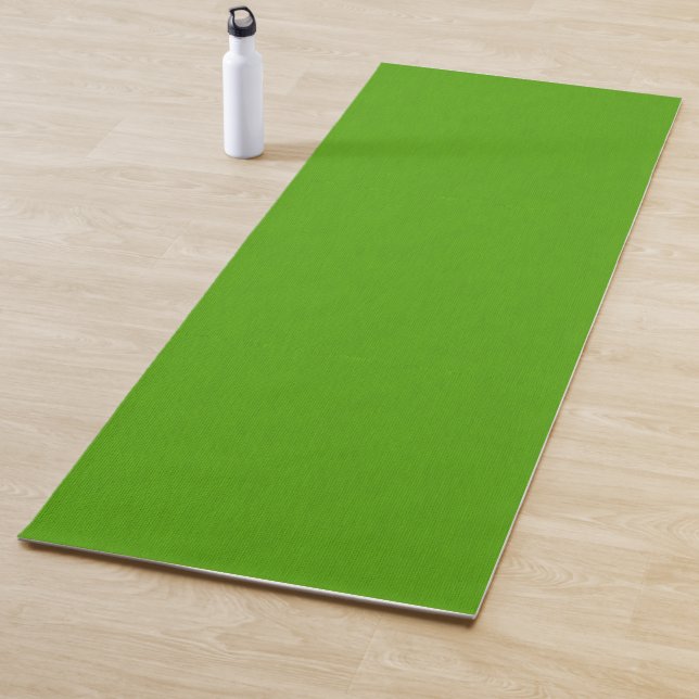 Calm & simple lime green textured background  yoga mat (In Situ)