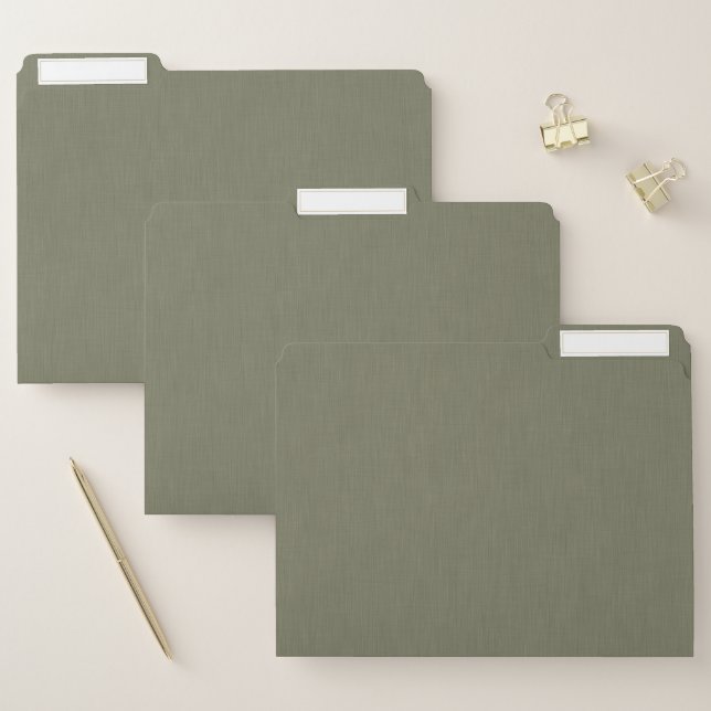 Calm & simple olive green textured background  file folder (Set)