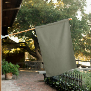 Calm & simple olive green textured background house flag