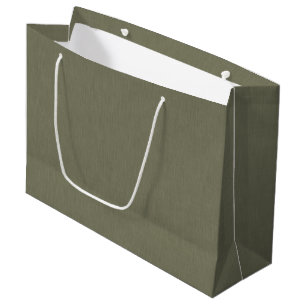 Calm & simple olive green textured background  large gift bag