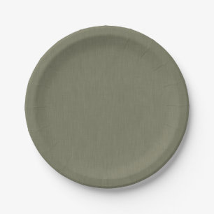 Calm & simple olive green textured background paper plates